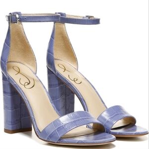 Sam Edelman Yaro Ankle Stap Block Heel Sandals Size 8 Color Violet